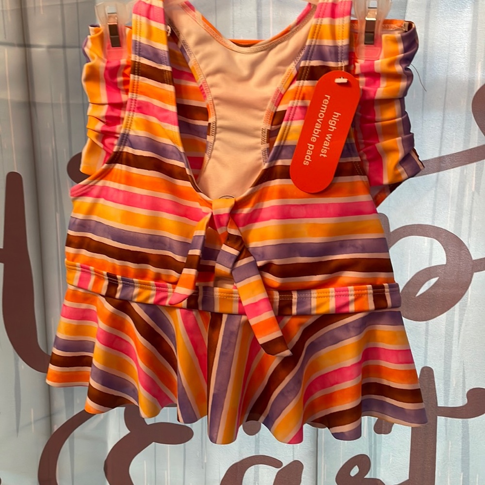 Two piece girls swim suit.